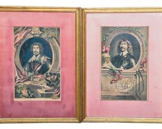 Two 2 Lithographs of Portraits of English Nobles