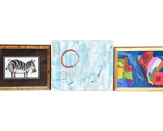 Three 3 Miscellaneous Works of Art