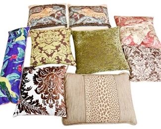 Eight 8 Miscellaneous Throw Pillows