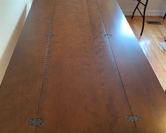 Table with folding leaves open