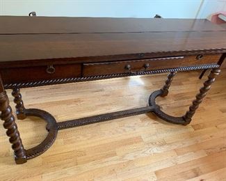 Beautiful folding table with barley twist legs