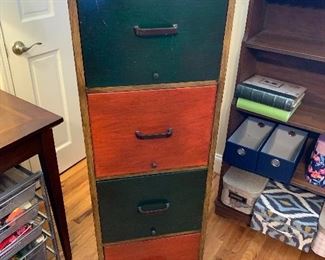 Cool heavy wooden filing cabinet