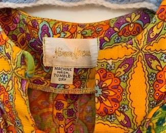 Neiman Marcus label on vintage caftan