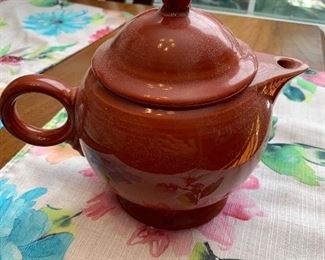Burnt orange Fiesta tea pot -color is Paprika?