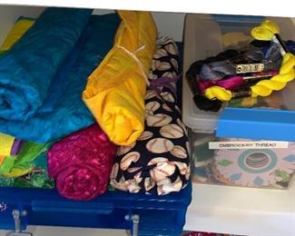 fat quarters and sewing supplies