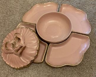 Mid century serving set