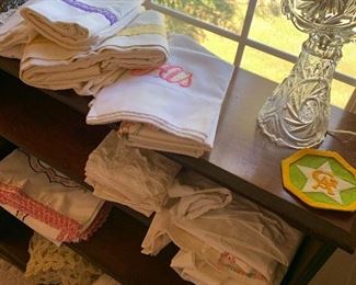 Vintage pillow cases and sheets