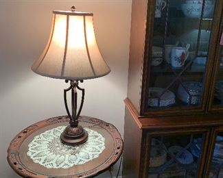 pie crust table with glass top
