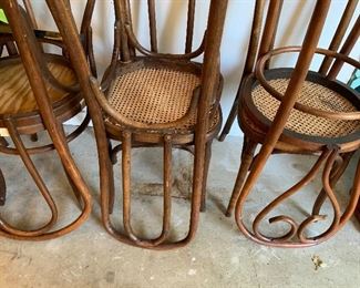 bentwood chairs with cane bottoms
