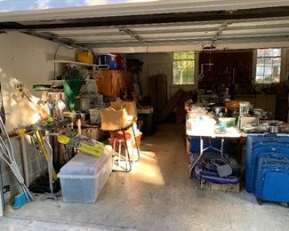 a view of the garage