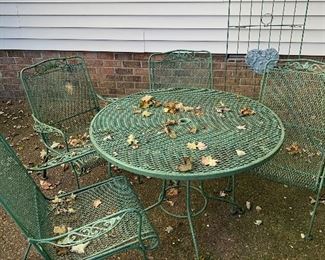 green iron furniture