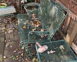 green iron furniture