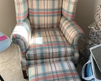 wing back and matching ottoman