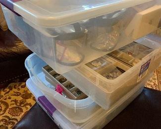 The modern costume jewelry collection Is in these bins! 