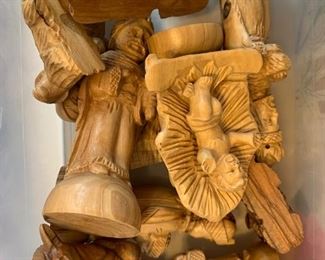 olive wood nativity