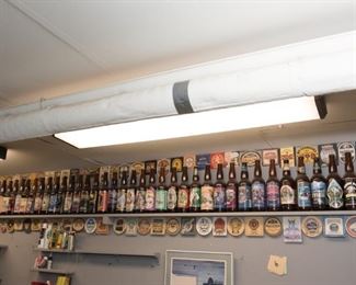 Collection of Vintage Beer Bottles and Cans