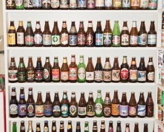 Collection of Beer Bottles and Cans