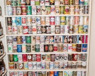 Collection of Beer Bottles and Cans