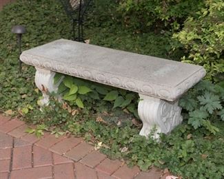 4ft Cement Outdoor Bench