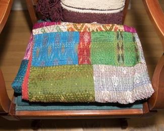 50 x 70 Hand Made Silk Kantha ASTD Throw