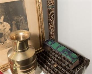 Copper Batik and Brass Vase