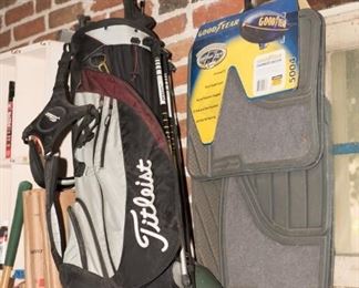 Titleist Golf Bag and Good year Floor Mats