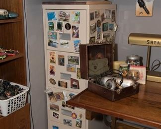 4 Drawer Metal File Cabinet, Misc. Magnets