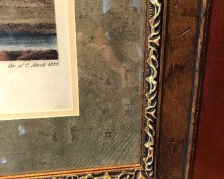 Detail of 1822 FRENCH PRINT frame
