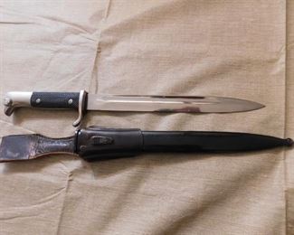 WW2 German Dress Bayonet with Scabbard and Frog(E. Pack & Sohne) 