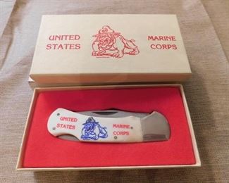 Frost Cutlery USMC Knife in Box(Bulldog Handles)