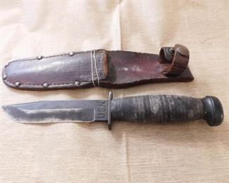 WW2 U.S. Navy Mark 1 with Home Made Scabbard(Camillus)