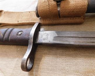 Model 1913 Remington Made Enfield Bayonet with Tropical Frog and Scabbard