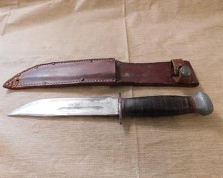 WW2 Vet Named Scabbard U.S. Pal RH 36 Fighting Knife(Private Purchase)