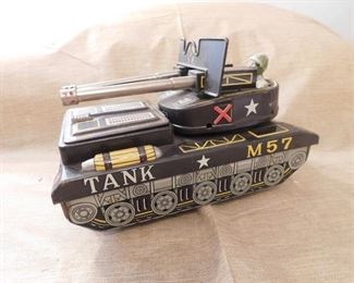 Tin Litho M57 Battery Operated Tank  