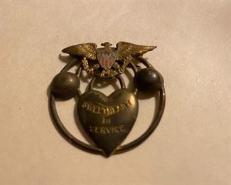 WW2 Sweetheart in Service Pin