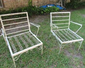 Vintage wrought iron patio chairs
