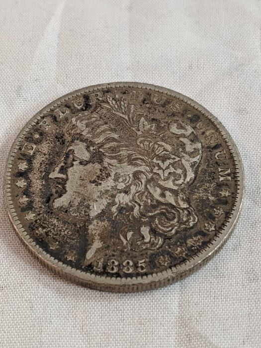 1885 O Morgan Silver Dollar