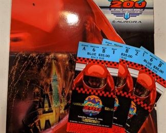 1996 Indy 200 Program and Ticket Stubs