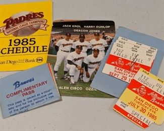 Assorted MLB Tickets and Schedules