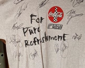 Signed Coke T-Shirt:Dale Earnhart, Dale Jarrett,..