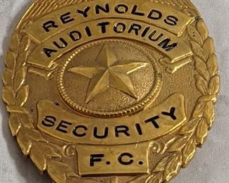 Reynolds Auditorium Security Badge