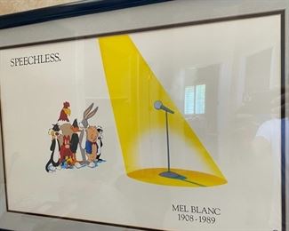 Mel Blanc Speechless Tribute Warner Bros Framed Print Art 32 x 21 D945