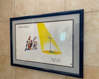 Mel Blanc Speechless Tribute Warner Bros Framed Print Art 32 x 21 D945
