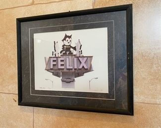 Felix the cat signed print Chevrolet 21x17 D946