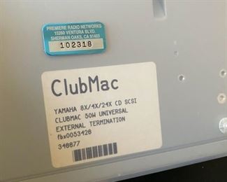 ClubMac External SCSI CD RW Burner Writer Recorder CDR SCSI 5.25 Case Cdrom 12x8x2.5 HxWxD D956