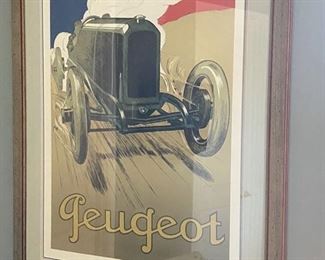 peugeot rene vincent framed print framed 42x34 D939