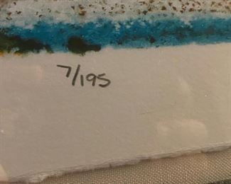Signed and numbered cracked roadway print Scott98 7/195 framed 33x27 D938