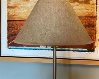 Tall metal nightstand lamps (pair) 6x26 D935