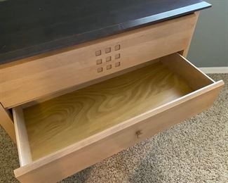 Baronet Ungava Wood and Ebony Three-Drawer Dresser 36Lx18.5Wx31T D933
