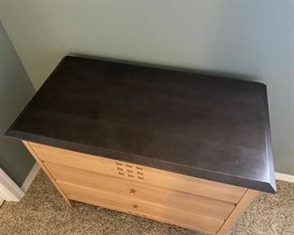Baronet Ungava Wood and Ebony Three-Drawer Dresser 36Lx18.5Wx31T D933